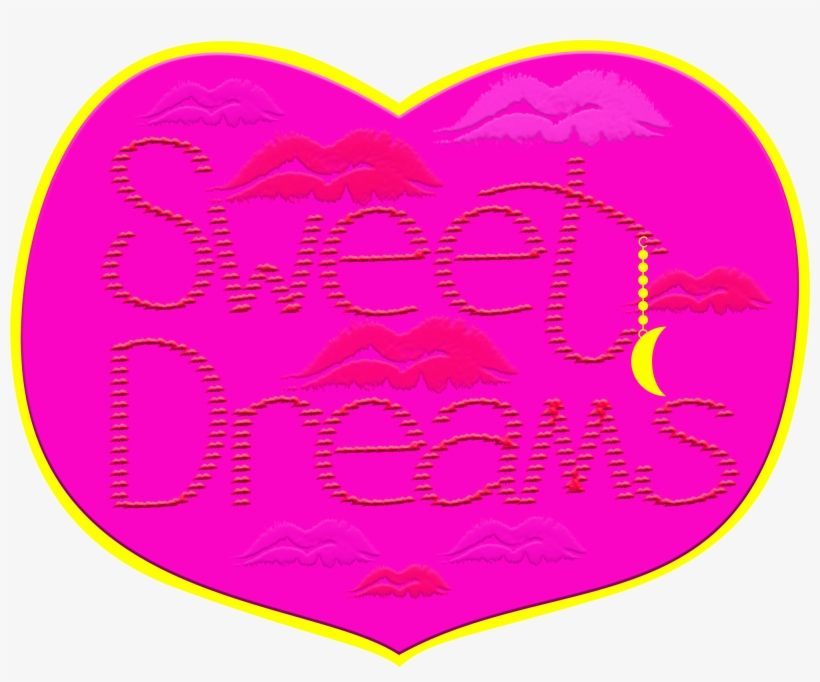 Lettering Sweet Dreams Art Framed Inside A Heart - Sweet Dreams (are Made Of This), transparent png #122436