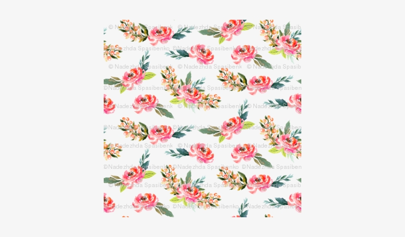 The Pattern Of Bright Watercolor Flowers - Aquarell Mit Blumen Auf Rosa Orangen-und Mauspads, transparent png #122494