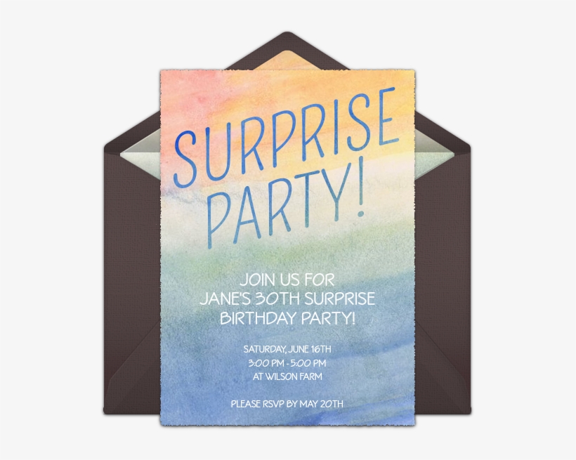 Watercolor Surprise Online Invitation - Book Cover, transparent png #122642