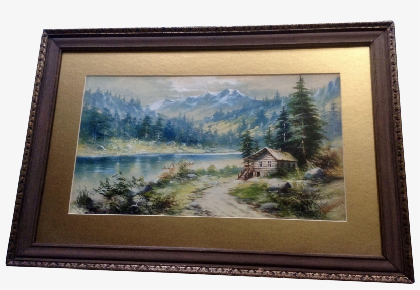 L Brandelle, Watercolor Painting Mountainous Landscape - Painting, transparent png #122728