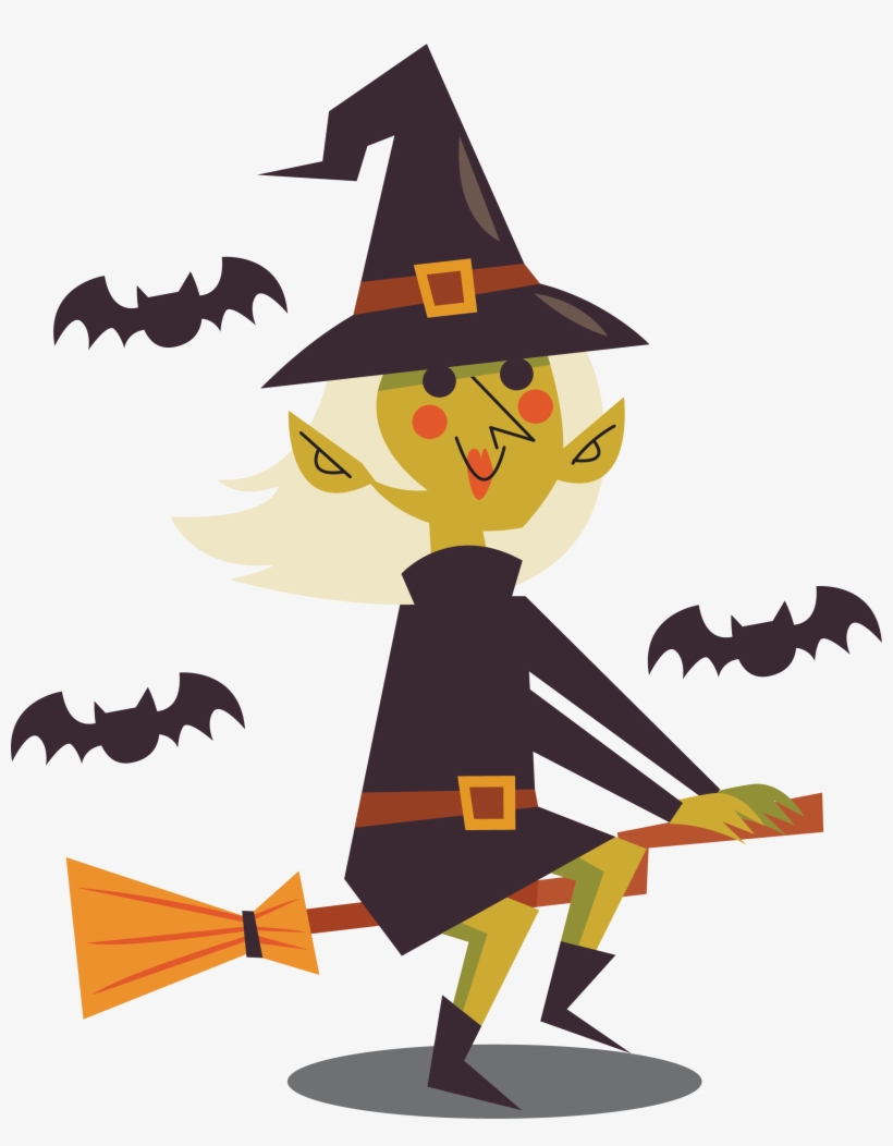 S Broom Witches On - Cartoon Witches, transparent png #122837