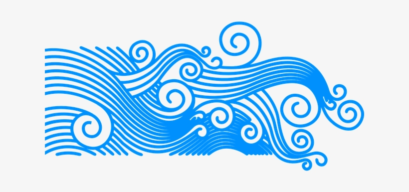 Curly Waves Png - Sea Wave Clipart Transparent, transparent png #123128