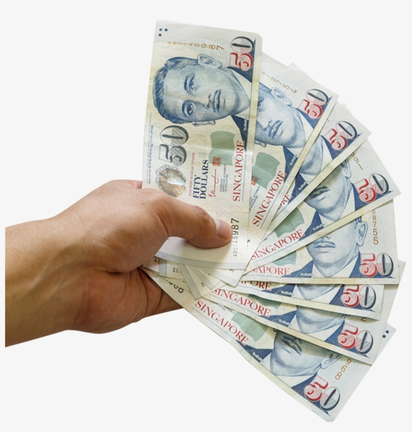 Hand With Money - Singapore Dollar Transparent Background, transparent png #123674