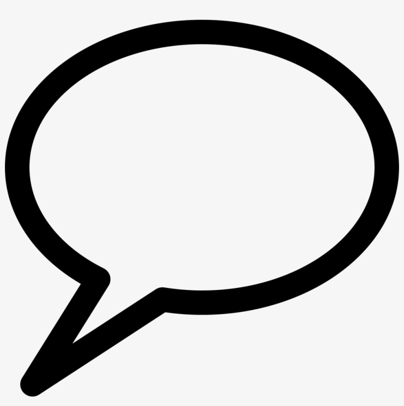 Comment Speech Bubble Of Oval Shape Outline Symbol, transparent png #123821