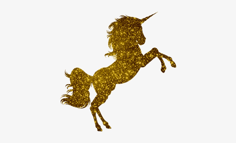 Unicorn Horn Glitter Png - Golden Unicorn, transparent png #123889