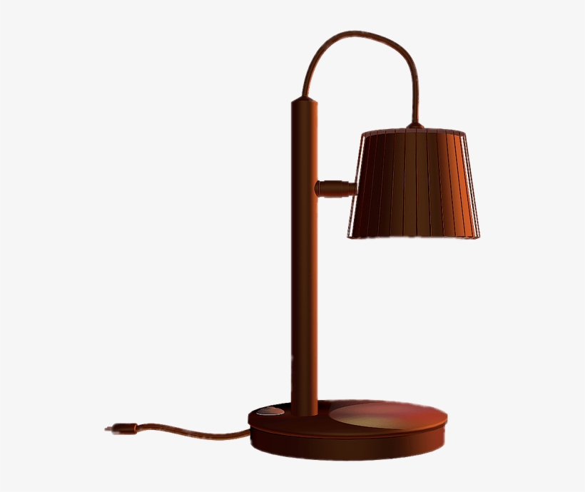 Brown Desk Lamp Transparent Png - Lamp, transparent png #124130