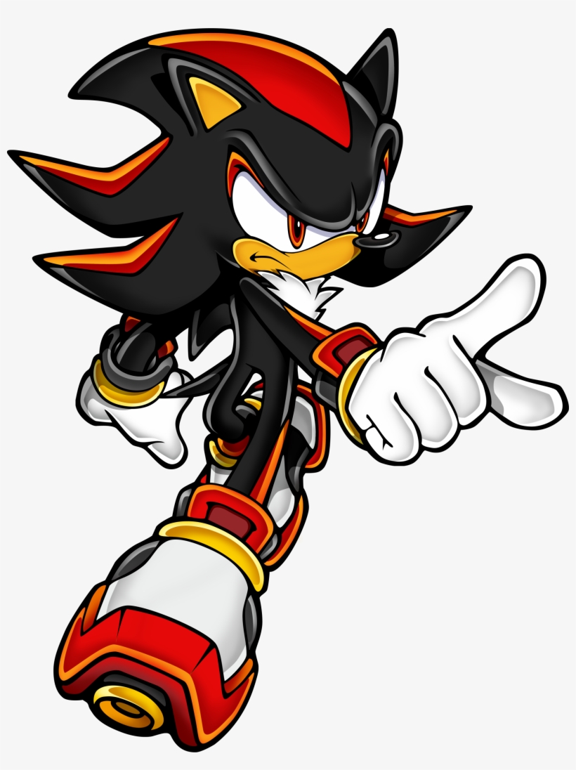 Sonic Hedgehog Red White - Sonic The Hedgehog Black, transparent png #124183