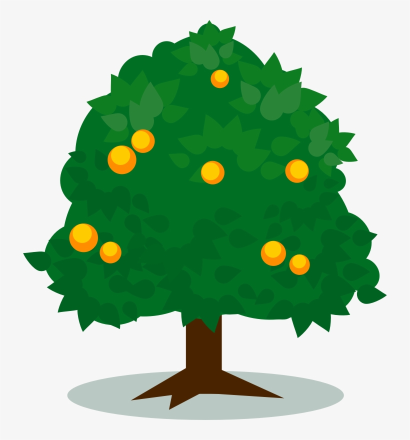 Tree Clipart Clipart Public Domain - Tree Full Of Fruits Cartoon, transparent png #124207