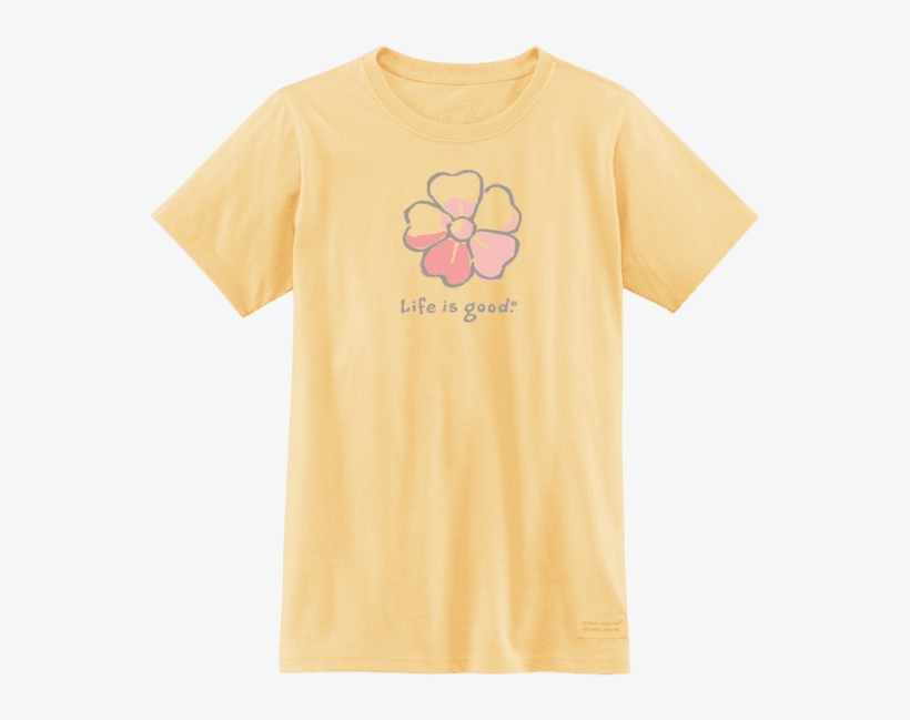Girls' Watercolor Hibiscus Crusher Tee - T-shirt, transparent png #124279