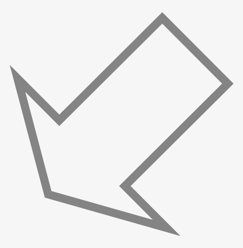 Down Arrow Left - Inkscape Big Arrow, transparent png #124484