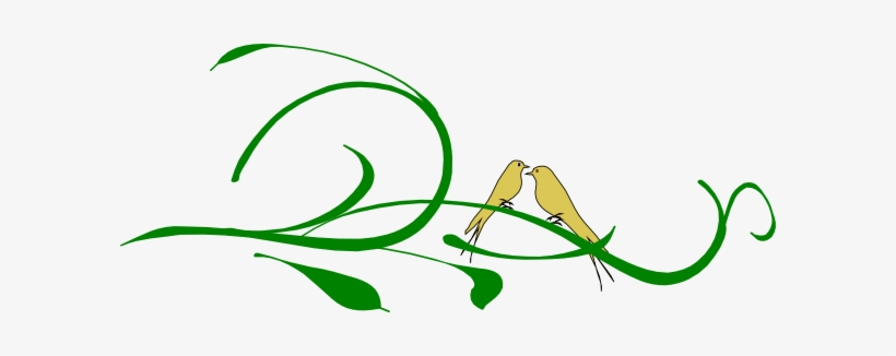 How To Set Use Golden Love Birds On A Green Branch, transparent png #124566