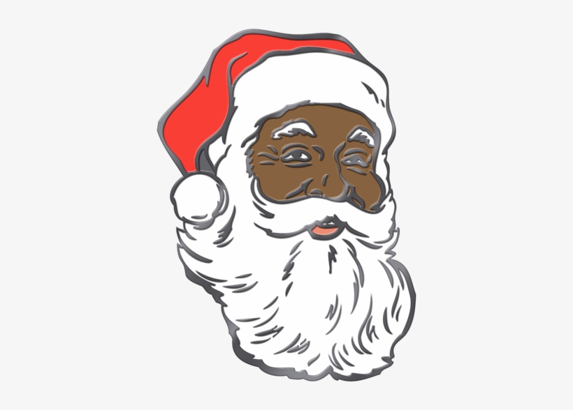 Santa Transparent Black - Black Santa Claus Illustration, transparent png #124567
