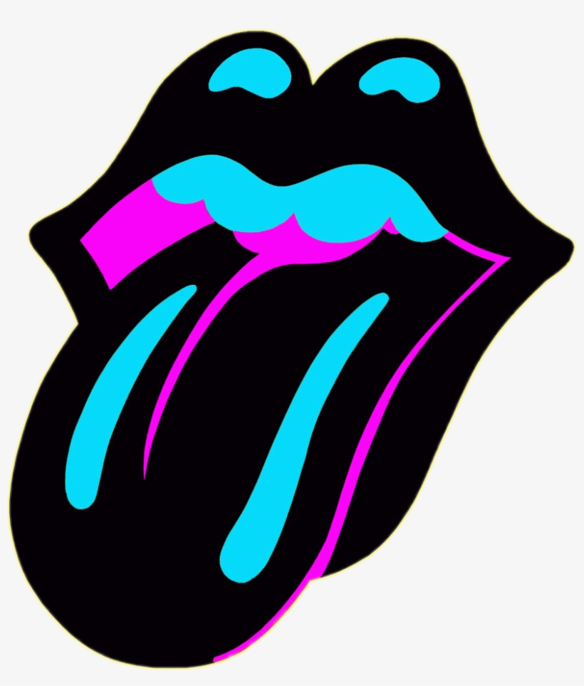 Tumblr Sticker - Pop Art Rolling Stones Lips, transparent png #124651