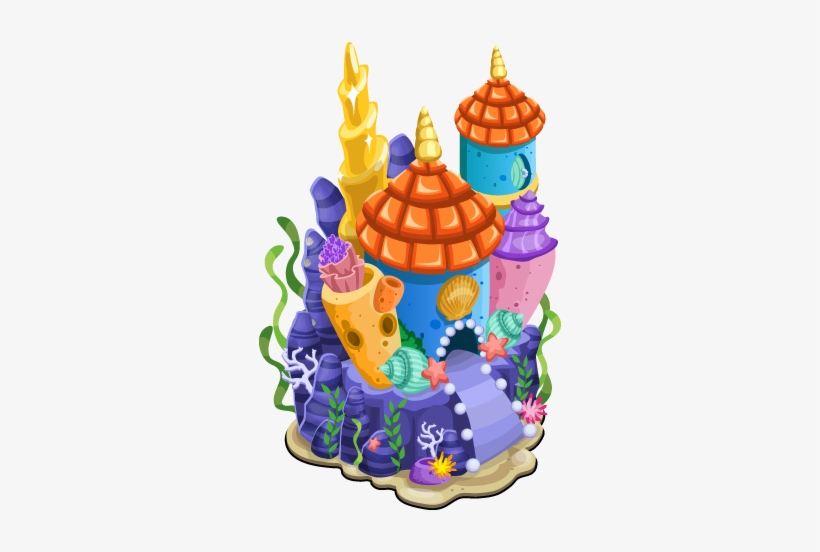 Underwater Castle - Underwater Castle Cartoon Transparent, transparent png #124704