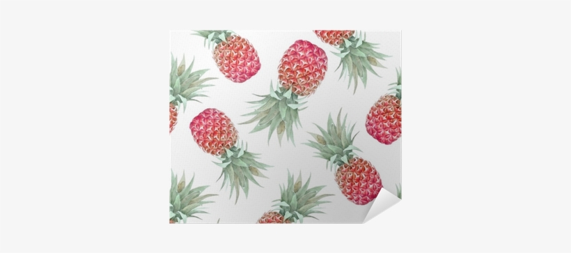 Watercolor Tropical Pineapple Pattern Poster • Pixers® - Watercolor Painting, transparent png #125195