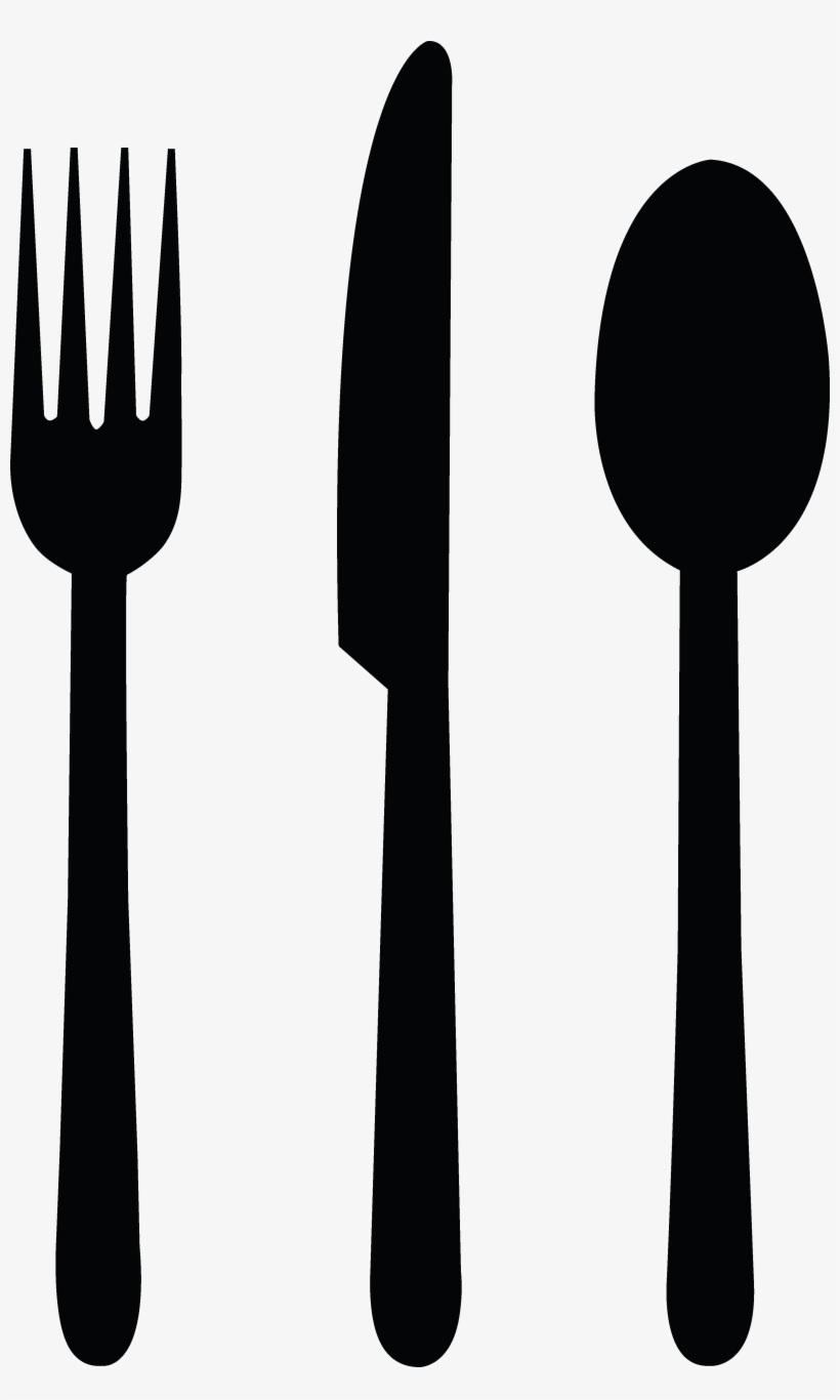 Bbq Fork And Knife Png Svg Download - Knife Fork Spoon Silhouette, transparent png #125199