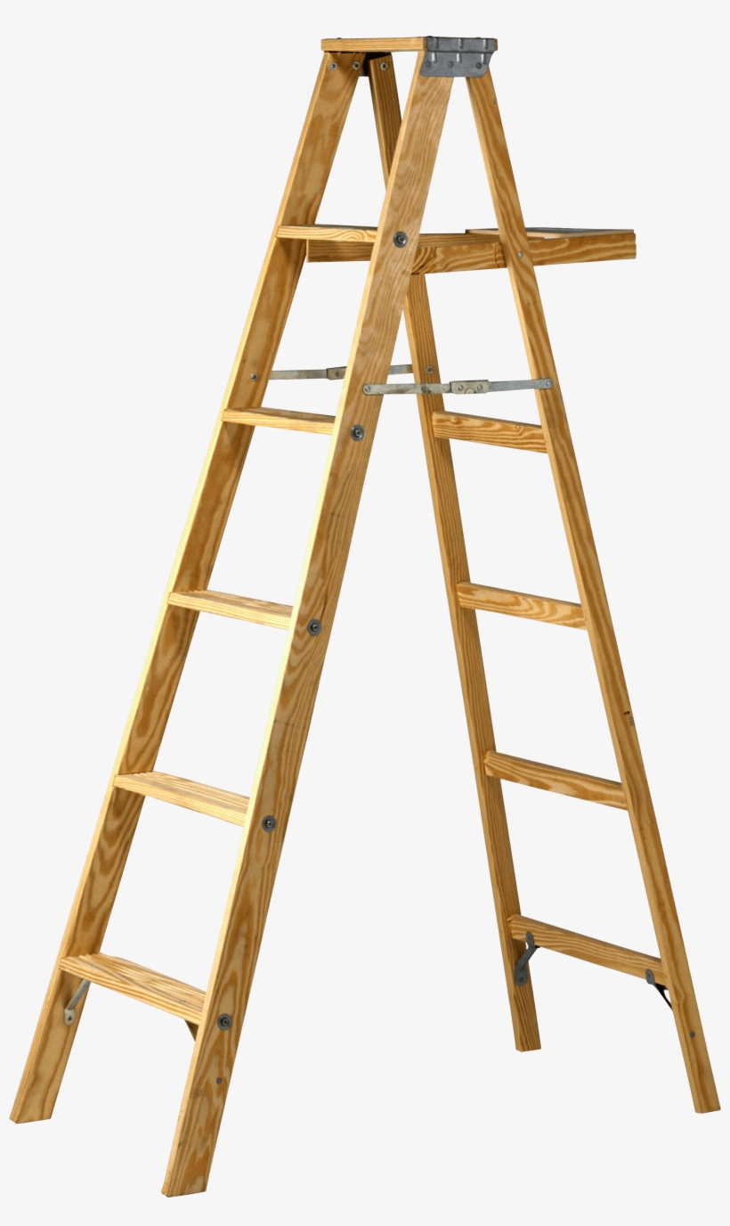 Double Wood Ladder - Ladder Transparent Png, transparent png #125766
