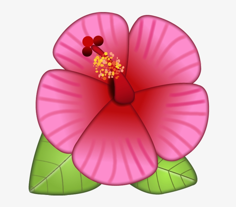 Hibiscus Flower Emoji - Flower Emoji Png, transparent png #125907