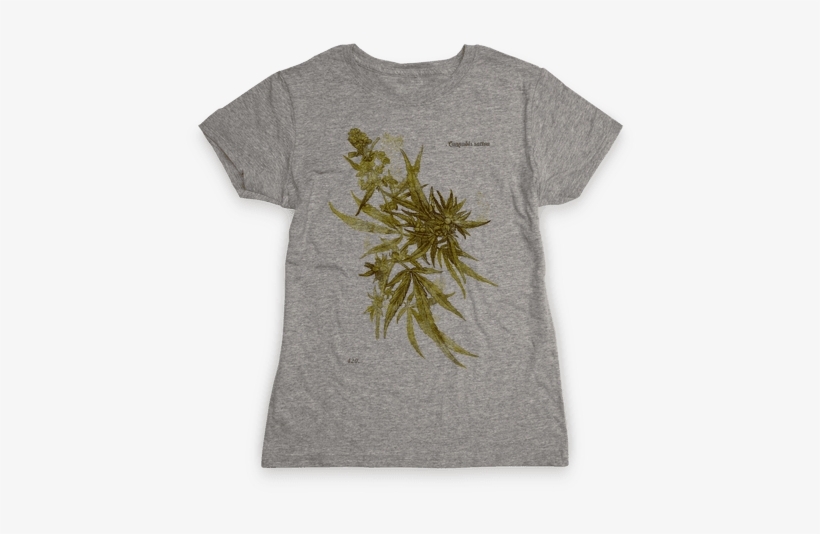 Cannabis Botanical Illustration Womens T-shirt - Came Out To Have A Good Time And I'm Honestly Feeling, transparent png #126029