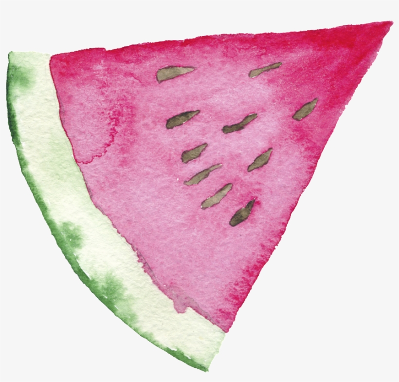 Hand Painted Watercolor Cartoon Transparent Fruit Png - Süßes Sommer-spaß-melone-frucht-party Rundes Kissen, transparent png #126362