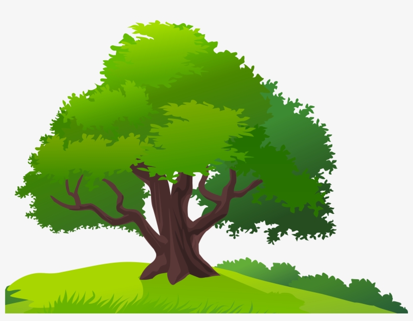 Landscape Clipart Tree Png - Trees And Grass Clipart, transparent png #126390