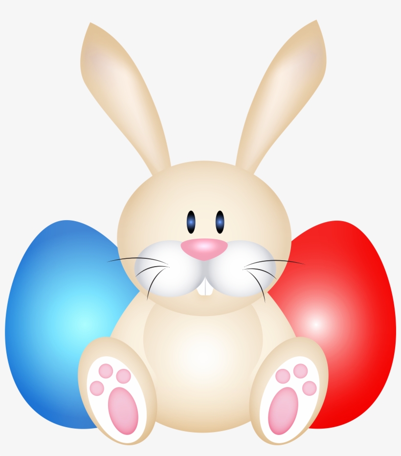 Easter Rabit Whit Eggs Png Clip Art - Coelhos De Pascoa Png, transparent png #126515
