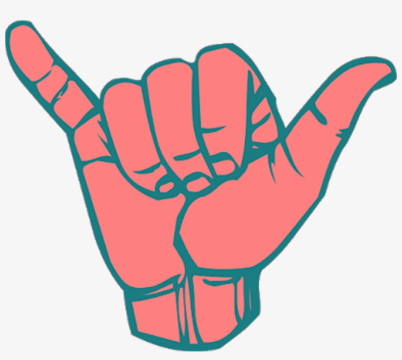 Hand Mano Tumblr Popart Freeuse - Call Hand Sign, transparent png #126703