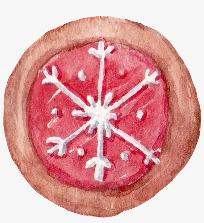 Hand-painted Realistic Snowflake Biscuit Png Transparent - Portable Network Graphics, transparent png #126705