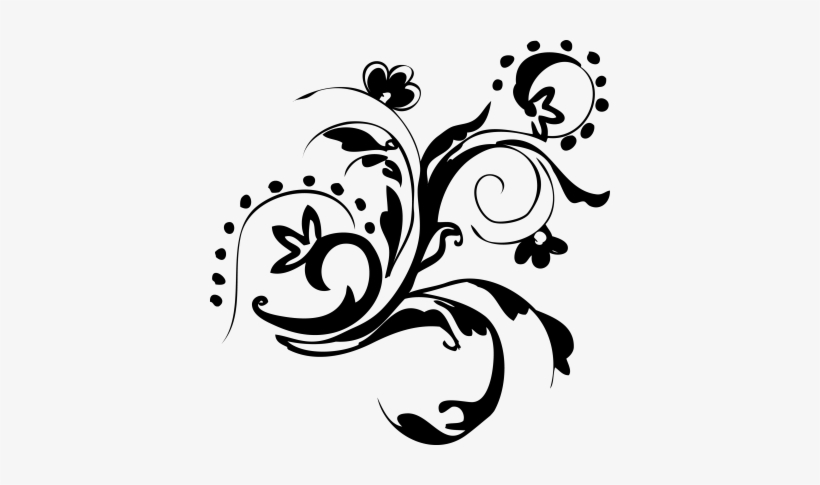Download Vector Swirl Free Png Transparent Image And - Floral Vector Black Png, transparent png #126748