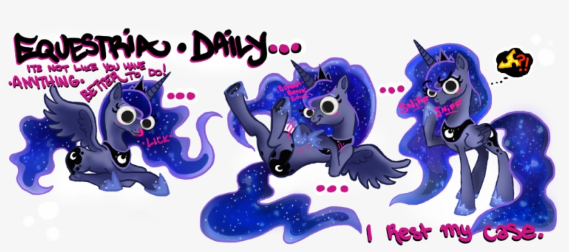 Dezy-x29, Banner, Cheese, Cute, Edit, Equestria Daily, - Cute Princess Luna, transparent png #126841
