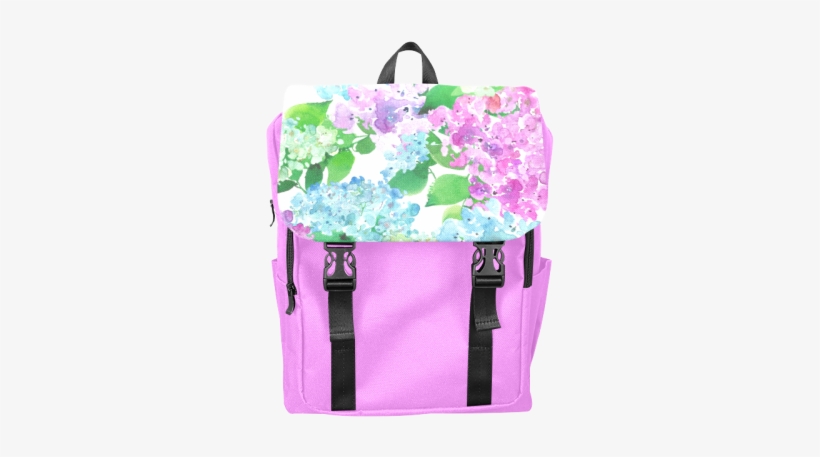 Watercolor Hydrangea Casual Shoulders Backpack - Suicide Squad Oxford Fabric Shoulders Backpack Bag, transparent png #127198