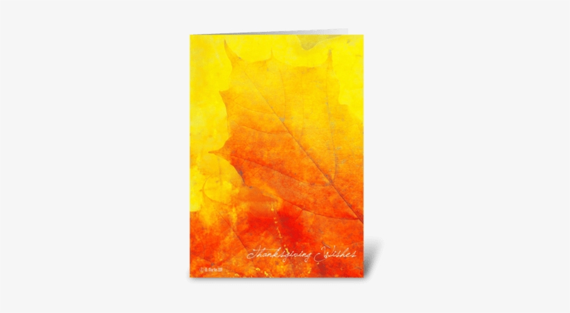 Fall Leaf Thanksgiving Card Greeting Card - Greeting Card, transparent png #127505