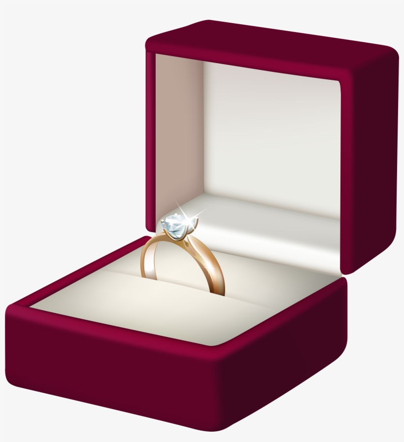 Engagement Ring Transparent Png Clip Art - Wedding Ring Box Png, transparent png #127528