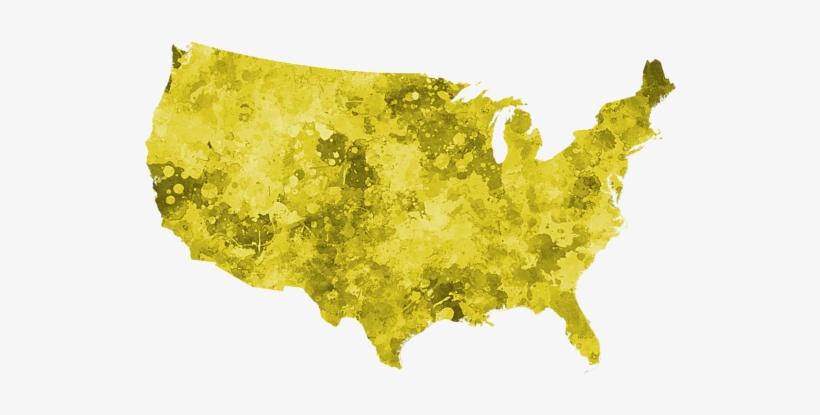 Usa Map In Watercolor Tote Bag For Sale By Pablo Romero - Motorcycle Licence By State, transparent png #127606