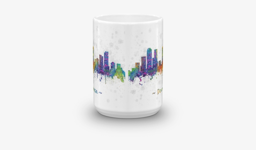 Denver Skyline Watercolor Drawing Coffee Mug - Denver, transparent png #127607