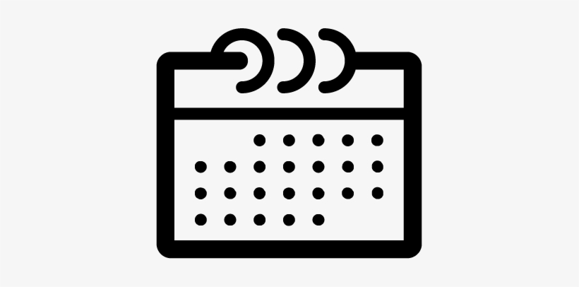 Calendar Icon Png Transparent Clip Black And White - Png Icon Images For Calendar, transparent png #127660