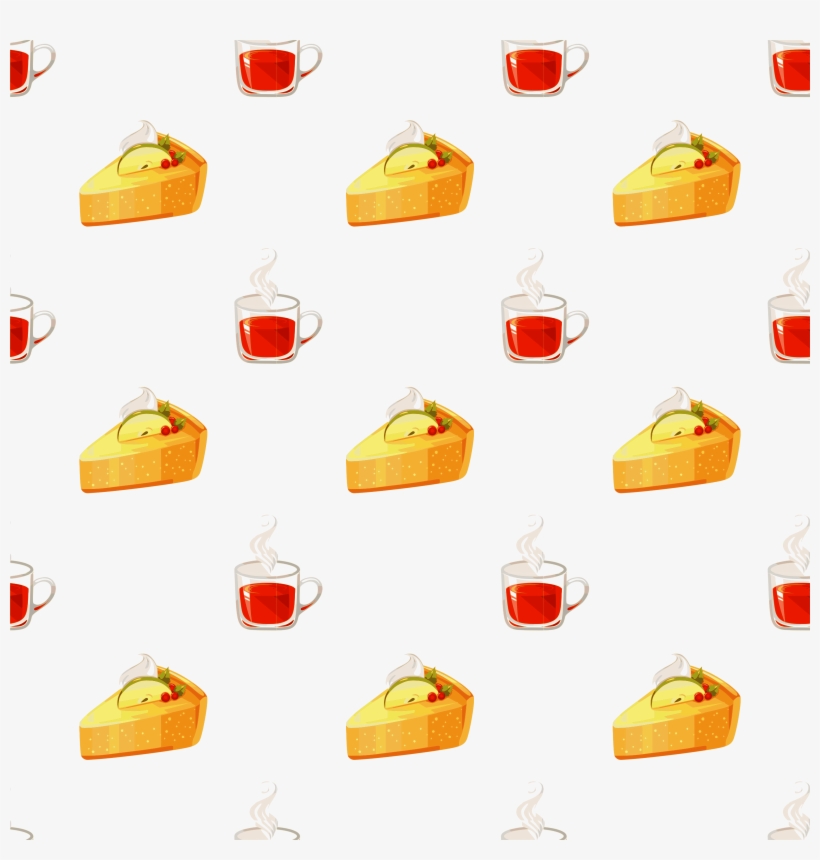 Cake Pattern Png Clipart Tea Chocolate Cake - Cake Clipart Pattern, transparent png #128207