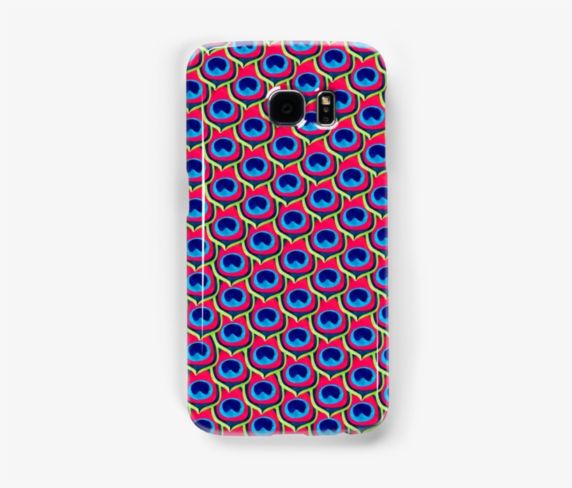 Watercolor & Digital Pattern Of Retro Inspired Peacock - Mobile Phone, transparent png #128420
