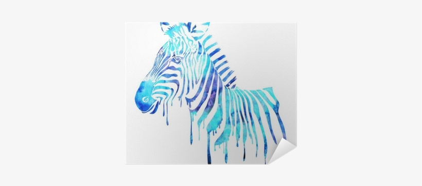 Watercolor Zebra Head - Watercolor Animals Abstract, transparent png #128487