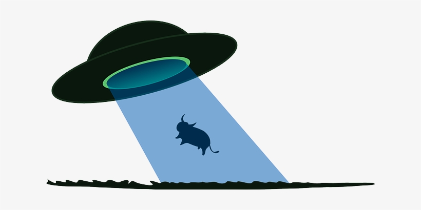 Ufo Clipart Beam - Cartoon Ufo With Beam, transparent png #128688
