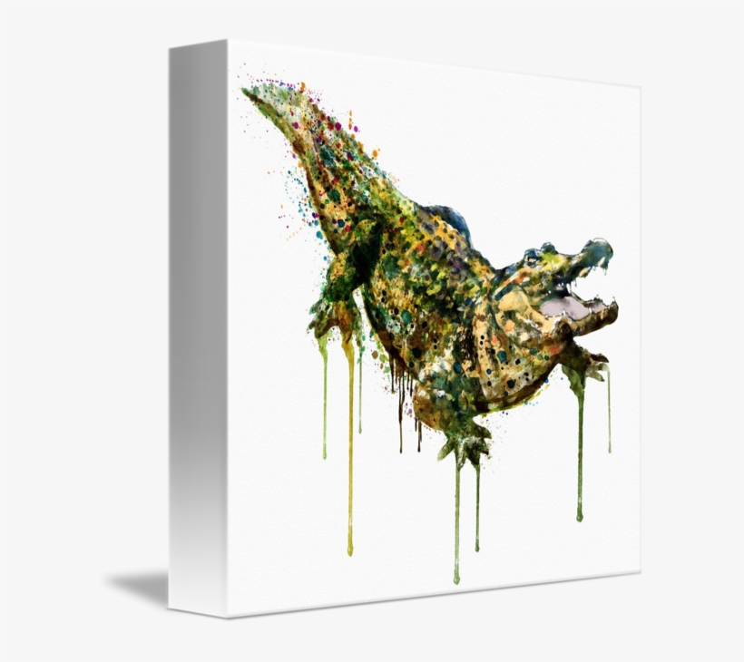 Alligator Watercolor Painting By Marian Voicu - Alligator Watercolor Painting, transparent png #128816