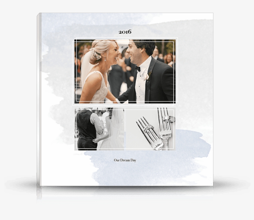 Front Photo Book Cover Designed For Engagements And - Einfache Grüne Blatt-hochzeit Danken Ihnen Zu Karte, transparent png #128920