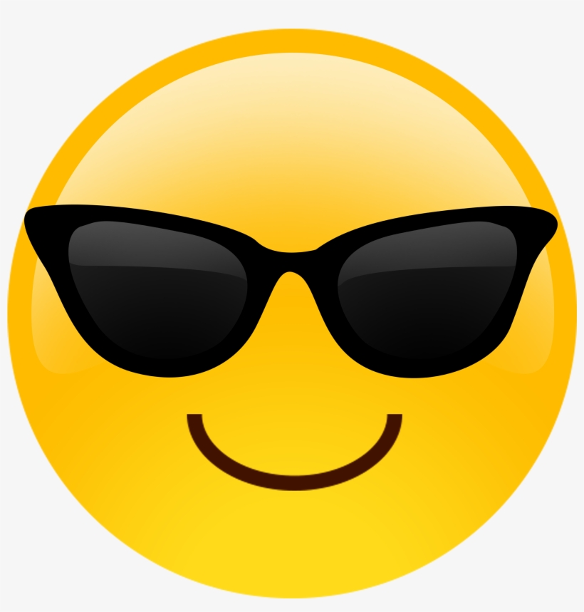 Sunglasses Emoji Cutouts - Emoji Glasses, transparent png #129023