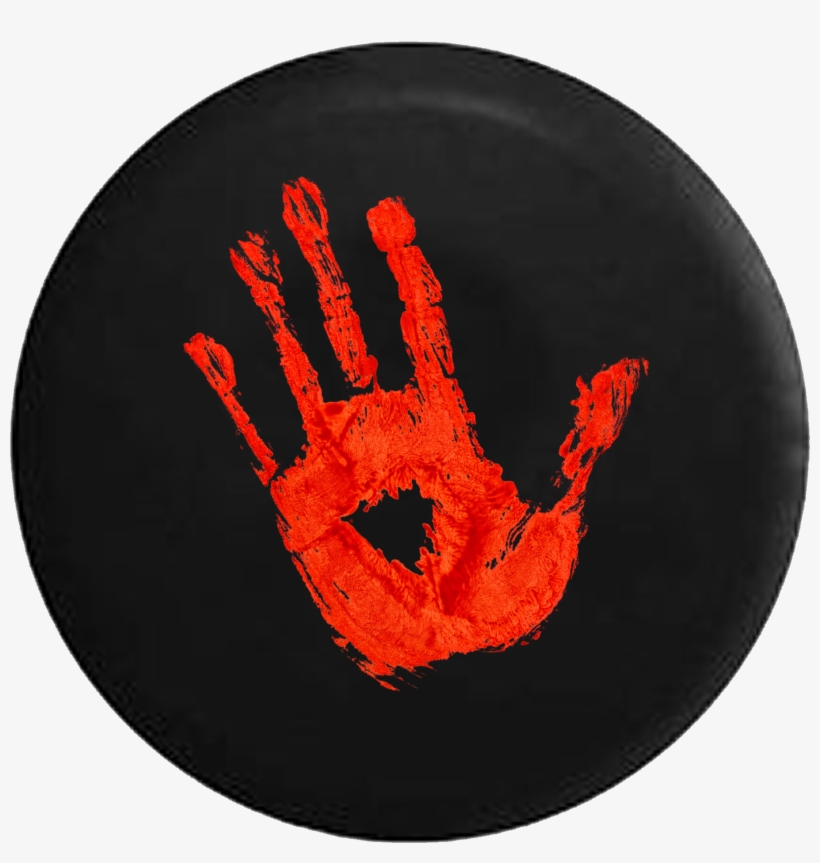Zombie Bloody Handprint Jeep Camper Spare Tire Cover - Jeep, transparent png #129045