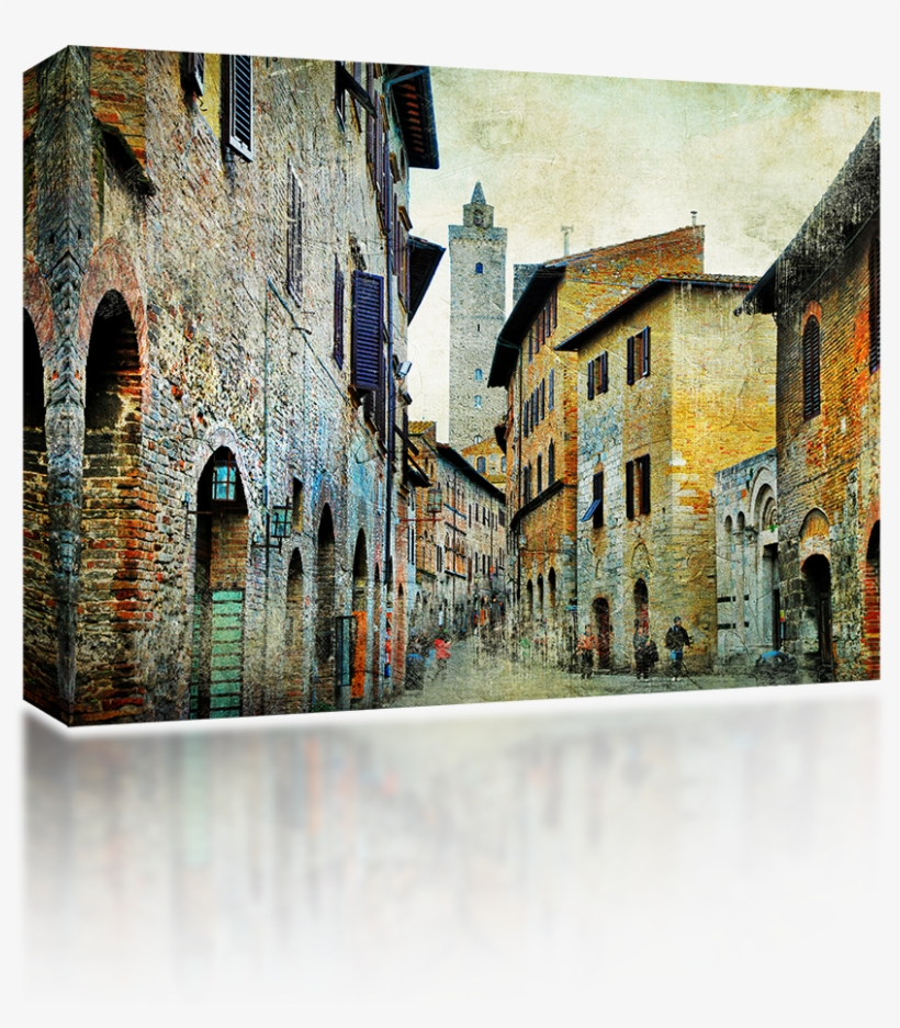 Tuscany Streets - Poster: Maugli-l's Medieval Tuscany. Streets Of San, transparent png #129195
