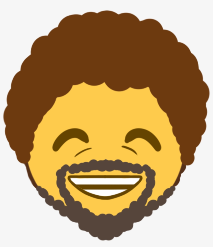 Bobross Discord Emoji - Bob Ross Face Cartoon, transparent png #129320