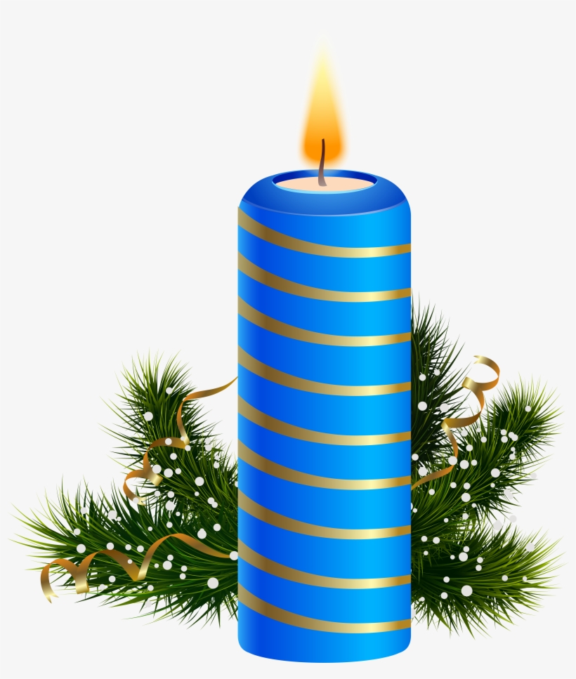 Blue Number Candles Clipart - Candle, transparent png #129601