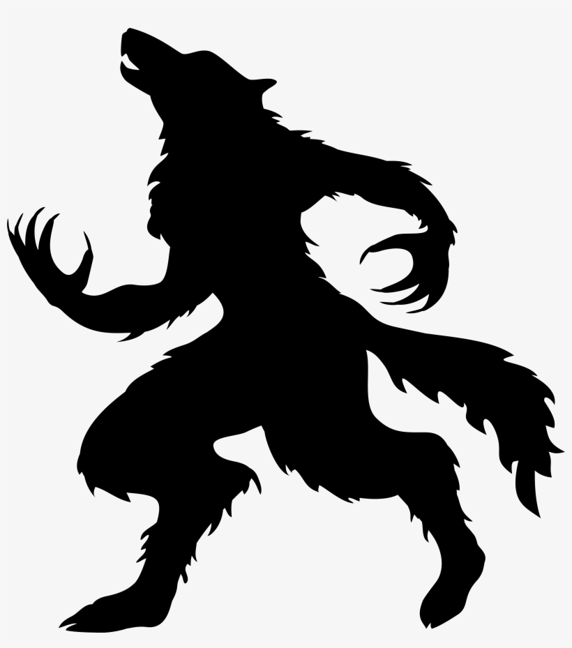 Halloween Werewolf Silhouette Png Clip Art Image, transparent png #129633