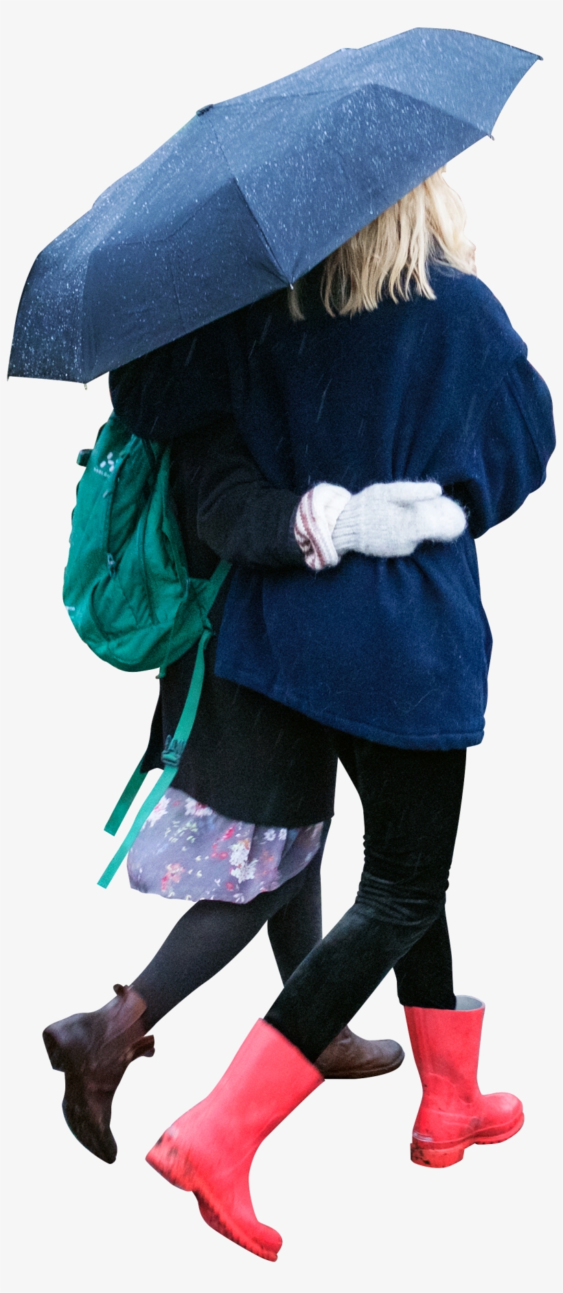 D And M On A Synchronized Walk To See The Moose In - People Png Rain, transparent png #129936