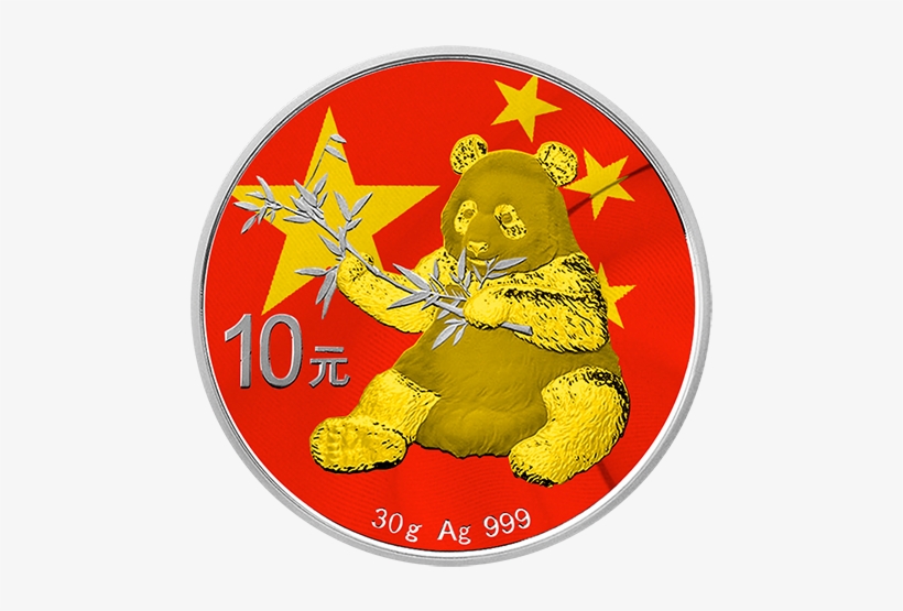 Silver Numismatic Chinese Flag Panda - Silver, transparent png #1200153